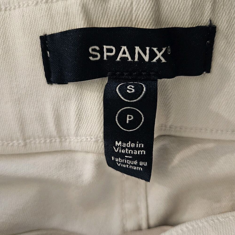 SPANX White Jeans Flare Women’s S Petite 31” Inseam Pull On 20349Q Inner Panel - Picture 5 of 7